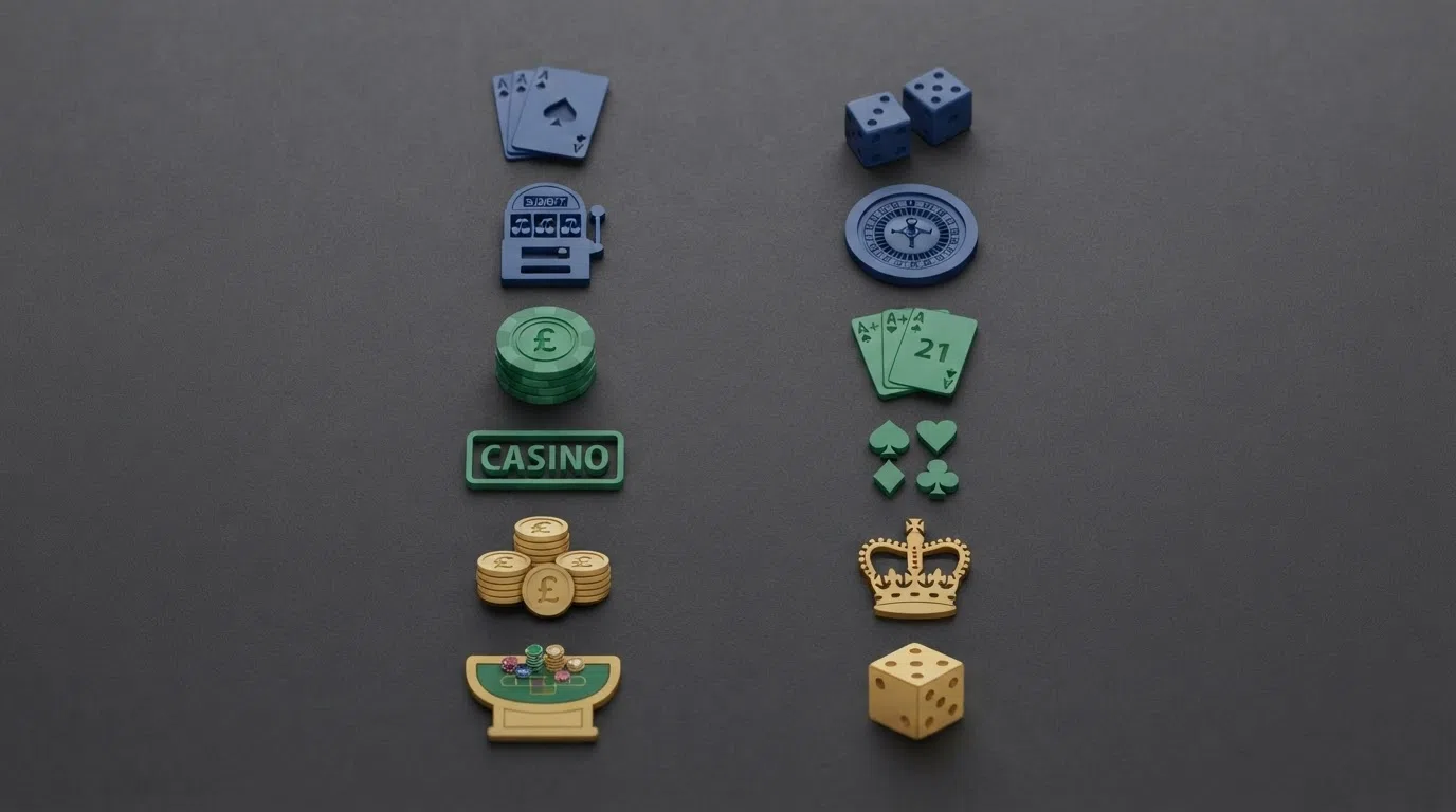The logos of the ten featured UKGC-licensed casino operators arranged in a comparison grid