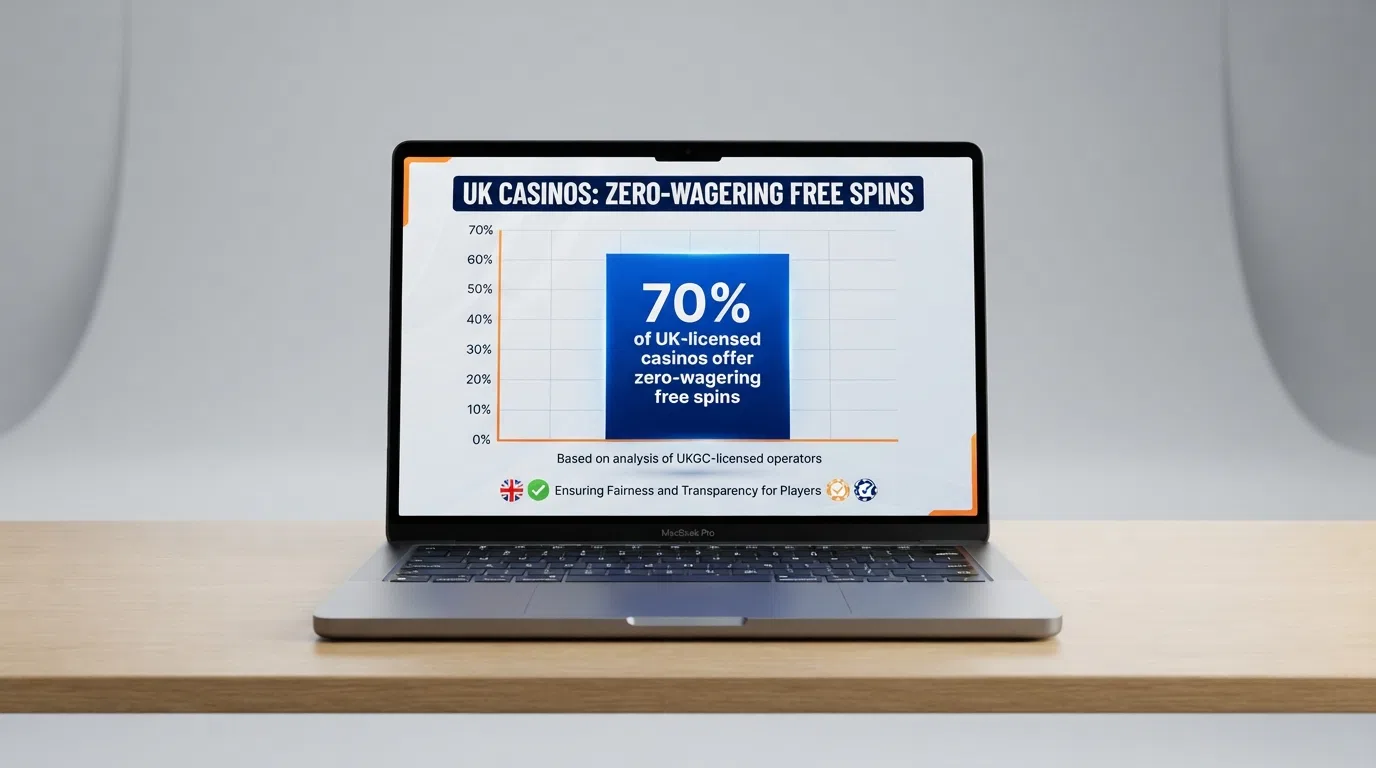 A side-by-side layout of casino welcome-offer cards showing free-spin counts, wagering terms and bonus validity periods on a laptop screen.