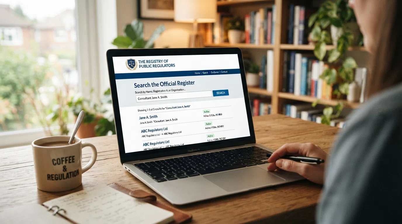 The UK Gambling Commission licence badge and a search field on the Commission's public register page